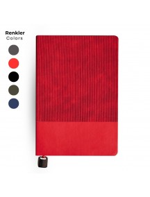 Kadife Dokulu Fitilli Tarihsiz Promosyon Defter 
